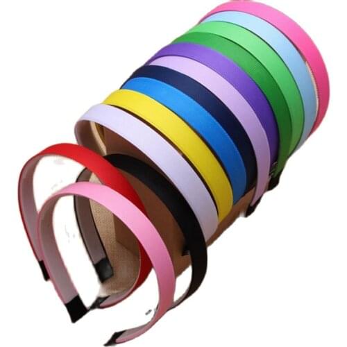 Girl Wrap Covered Ribbon Plastic Headband DIY Hair Accessory Hair Bands 1.5CM