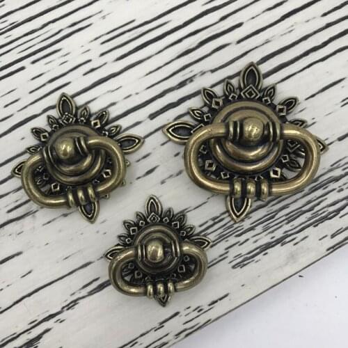 European Retro Creative Drop Ring Antique Bronze Kitchen Cabinet Drawer Tv Cabinet Bathroom Cabinet Dresser Knob Pull Handle