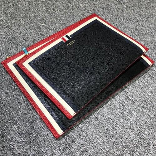 2021 Fashion TB Brand Briefcase Genuine Messenger Cow Leather Splice Black Casual Envelope Bag Men Women Hand Bags