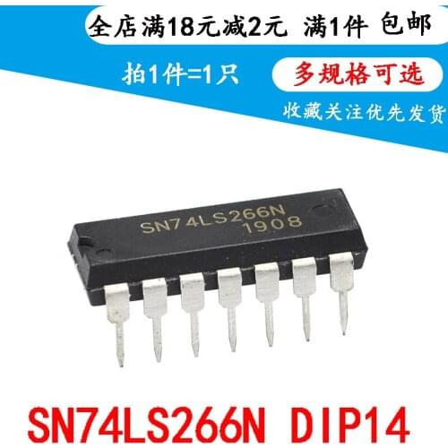New 74ls266 sn74ls266n logic gate and inverter XOR non direct dip-14(5PCS)