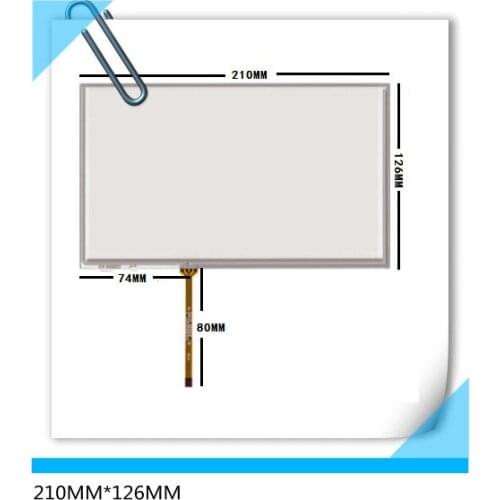 New 9 inch 210*126 210*125 four wire resistance touch screen car DVD navigation GPS touch panel 210*126MM