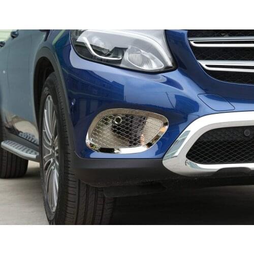 Car Front Fog Lamp Light Cover Trim 2pcs For Mercedes Benz GLC Class X253 GLC200 GLC250 GLC300 2015-2017