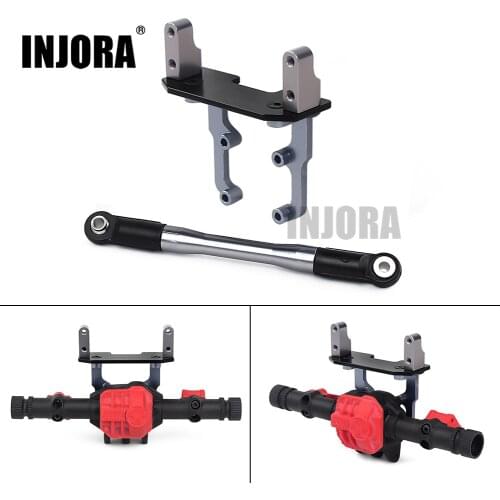 INJORA Metal Axle Servo Base Stand with Steering Link Rod for 1/10 RC Crawler Axial SCX10 II 90046 AR44 Axle