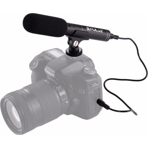 PULUZ Professional Interview Condenser Video Shotgun Microphone with 3.5mm Audio Cable for DSLR & DV Camcorder