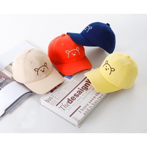 Spring Autumn Cartoon Bear Baby Baseball Cap Baby Boy Girl Adjustable Snapback Caps Hip Hop Baby Hats Newborn Infant Sun Caps