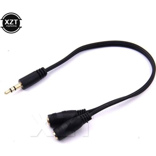 Universal 3.5mm Headphone Microphone Stereo Audio Splitter Adapter Cable High Quality