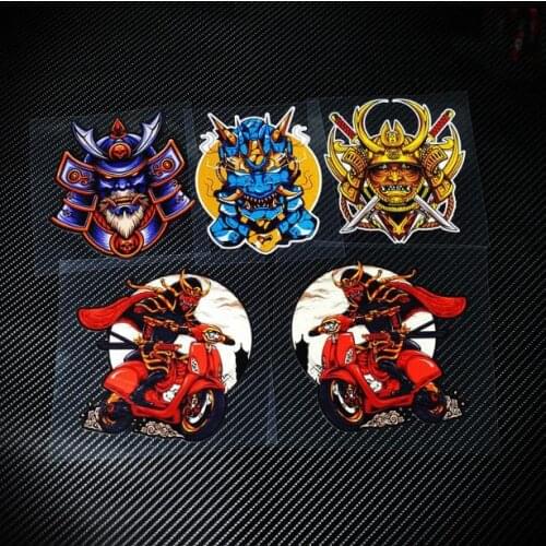 Retro Japan Samurai stickers mask Ninja Japanse soldier car Auto vinyl decals JDM drift motorcycle stickers reflective car