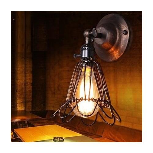 Loft Style Iron Vintage Wall Light Fixtures Industrial Wind Edison Wall Sconces For Stair Bedside Wall Lamp Indoor Lighting