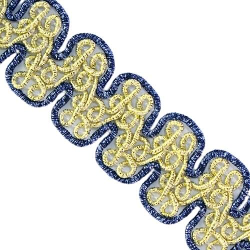 Gold Ribbon Gimp Trim Applique Tape Embellishment Band Sew on Decorative 20 yards