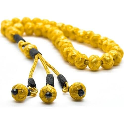 Gold Plated Rosary 1000k Silver Hand braid Trabzon Kazaziye Rosary (Tasbih)