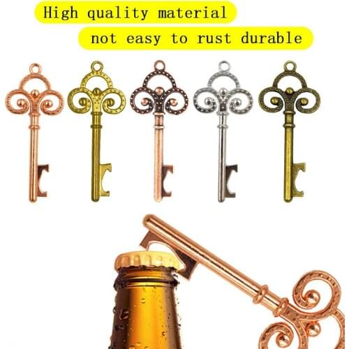 1Pcs 10 Styles Antique Bronze Metal Skeleton Key Shape Bottle Opener Rustic Wedding Souvenir Decor Gift Party Favor Supplies