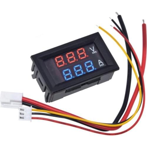 1PCS DC 0-100V 10A Red+Blue /Red+Red LED Amp Dual Digital Volt Meter Gauge LED display Voltmeter Ammeter