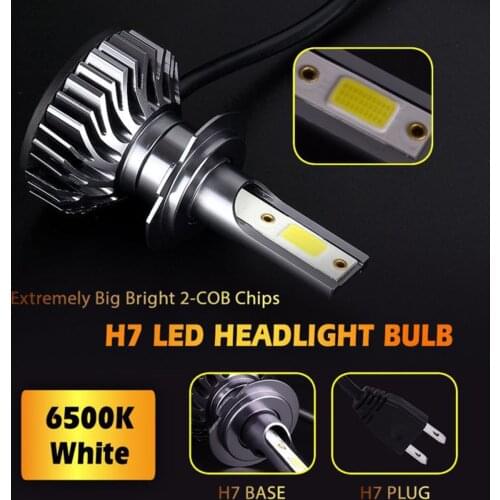 1Pcs LED 5000LM/PAIR Mini Car Headlight Bulbs H1 H4 H7 9005 9012 Headlamps Kit Auto Lamps 6000K Auto Fog Headlight Lamp