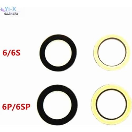 2pcs/lot For iphone 6 6S 6P 6SP Plus Top quality Rear Back glass Camera Lens with glue sticker