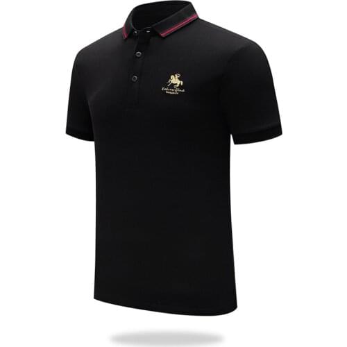 2021 New Summer Polo Shirt Men Business Casual Short Sleeve Polo Men Embroidery Large Size M-4XL Cotton Breathable Polos Hombre