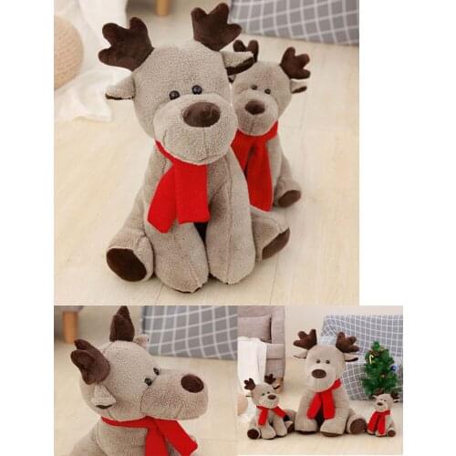 28CM Xmas New Christmas Elk Doll Plush Toy Christmas Child Doll Xmas Gifts