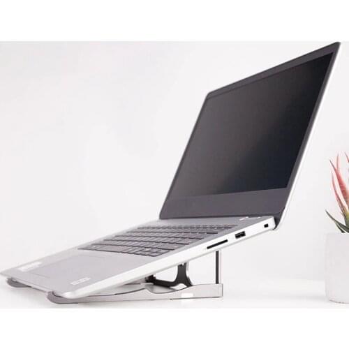 Aluminium Portable Glasses Laptop Stand Foldable Non-Slip Desktop Notebook Holder & Storage Cooling Bracket Riser For Macbook