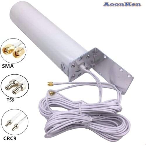 Antenna Dual 10 meters cable 3G 4G LTE Router Modem Aerial External Antenna Dual SMA TS9 CRC9 Connector