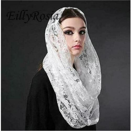 White Black Muslim Bridal Veils Lace Bride Hijab 60cm Elegant Scarf Dubai Saudi Arabic Women Wedding Veils Accessories