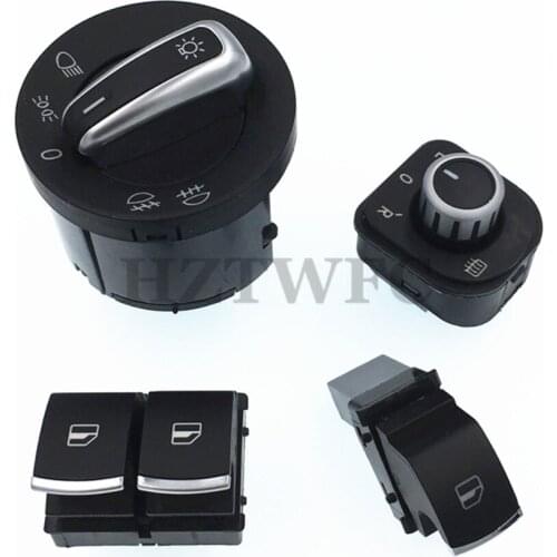 Free Shipping Mirror Headlight Window Switch For VW Eos Golf MK5 MK6 GTI RIBBIT R32 5K3959857 5ND959855 5ND959565B 5ND941431A