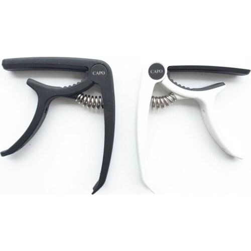 Black White Plastic Guitar Capo for Acoustic Electric Guitar