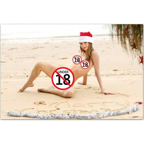 The Girl with Christmas Hat Wallpaper Wall Art Poster Modern Simple Living Room Decoration Canvas Painting For Hotel Apartment