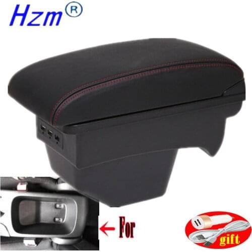 Leather Armrest For Citroen C4 2011 - 2018 Car Storage USB Interface Box Arm Rest Modification 2012 2013 2014 2015 2016 2017