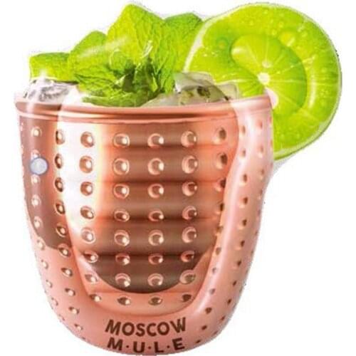 Creative Adult Inflatable Cocktail Pool Float with Cup Holder Swimming Toy Fun Water Air Mattress Air Raft Bed