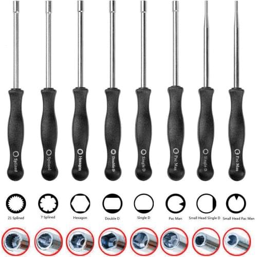 8 pcs Screwdriver Carburetor Adjustment Tool Single D Double D Hexagon Hex Socket Kit Set