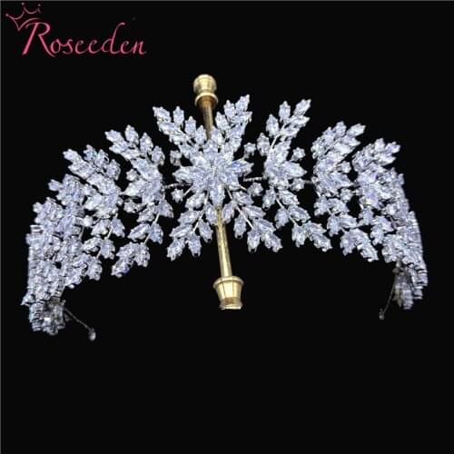 High Quality CZ Bridal Headband Soft Cubic Zirconia Hairband Party Prom Decoration RE4164