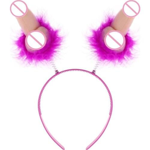 Novelty Willy Penis Shaped Headband Naughty Bride To Be Crown Tiara Headwear Funny Stag Night Bachelor Party Gifts Photo Props