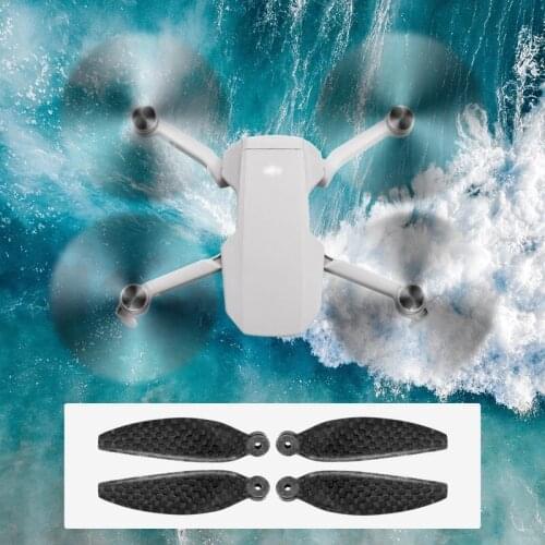 1 Pair Carbon Fiber Propellers Blade Low Noise and Quick-Release for DJI Mavic Mini / Mini 2 Drone Replacement Accessories