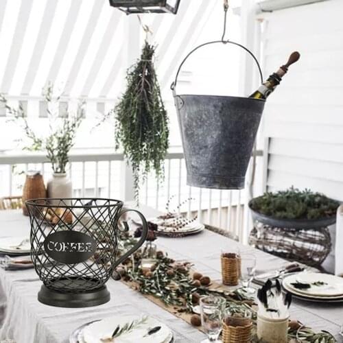 European Style Simple Coffee Pod Holder Organizer Fruit Storage Basket