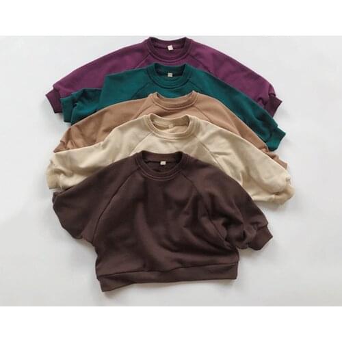 Baby Boy Girl Pullover Sweatshirts Autumn Long Sleeve Tops Kids Toddler Boy Sweatshirt Winter Plus Size T-shirt Children Clothes