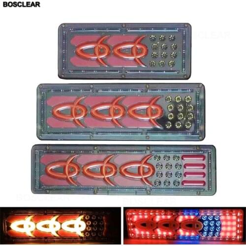 For MercedesBenz Volvo Trailer Lorry Truck LED Taillight Lamp Flowing Turn Signal Brake Stop License Plate Light Warning Lights