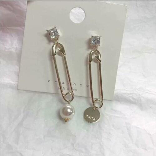 2018 Street Pin Pearl Earrings Rock Punk Fashion Pants Cowboy Keychain Silver Ring Key Ring Hip hop Jewelry