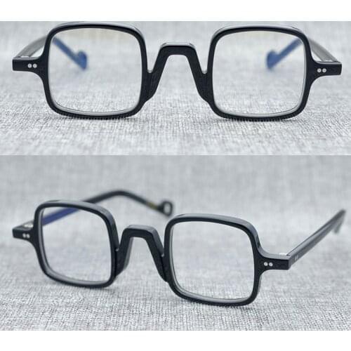 Unique niche personality frameHandmade Acetate Glasses Men Women Vintage Square Eyeglasses Frame Opictal Frames Clear Eyewear
