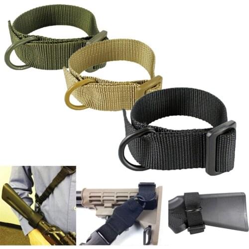 Military Airsoft Tactical ButtStock Sling Mount Adapter Shotgun Rifle Stock Gun Strap Gun Rope Strap Belt Hunting Accessories