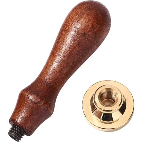 Handmade Wax Seal Stamp Fire Painting Plant Wood Handle Christmas DIY Envelope for Parties Invitations Weddings Accessories