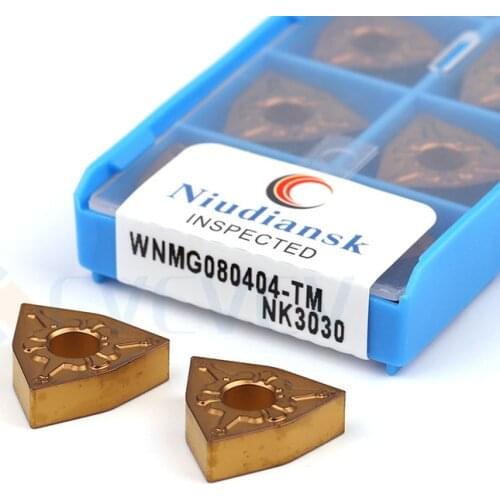 WNMG080404-TM WNMG080408 NK3030 CNC Lathe Turning Tool Carbide Insert Machining Cutting Resistance To Deformation Strong Ability