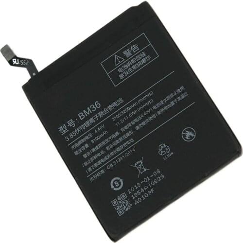 10pcs/lot 3.85V 3100mAh BM36 Mobile Phone Battery For Xiaomi 5S Battery Replacement