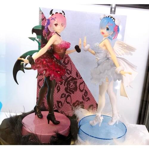 100% Original Banpresto RE: ZERO - Starting Life In Another World Rem&Ram Demon Angel Figure PVC Action Model Toys Anime Figure