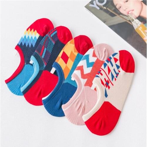 3 Pairs/Lot Invisible Woman Boat Socks Personality Fashion Girl’s Spring Summer Short Ankle Socks Breathable Soft Cotton Socks
