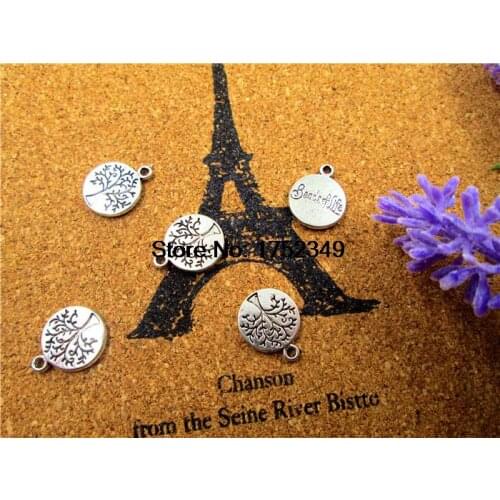 30pcs-Tree of Life Charms, Antique Tibetan silver Tone Tree of Life Pendants/Charms, Tree 12x15mm