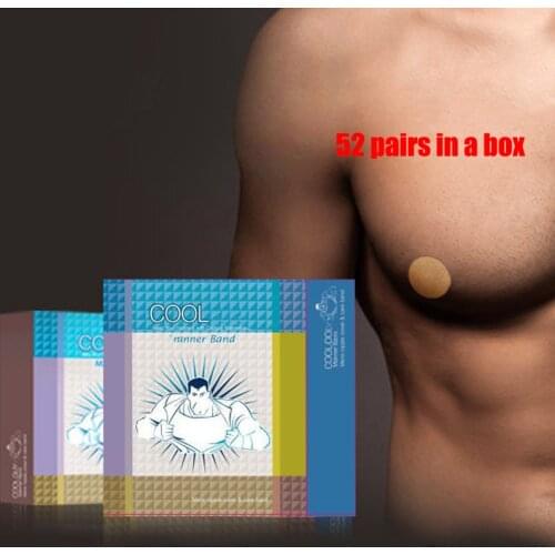 52 pairs Men Breast Nipple Coverage Invisible Nude Breathable Marathon Anti-friction Pad Long-Distance Running Chest Stickers