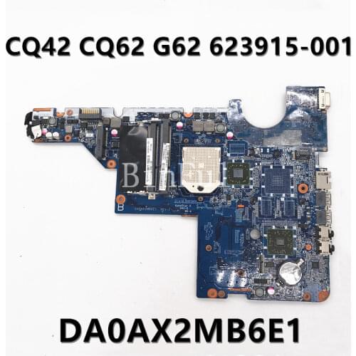 For HP CQ56 G56 CQ62 G62 DA0AX2MB6E1 Laptop motherboard 623915-001 623915-501 623915-601 100% full Tested
