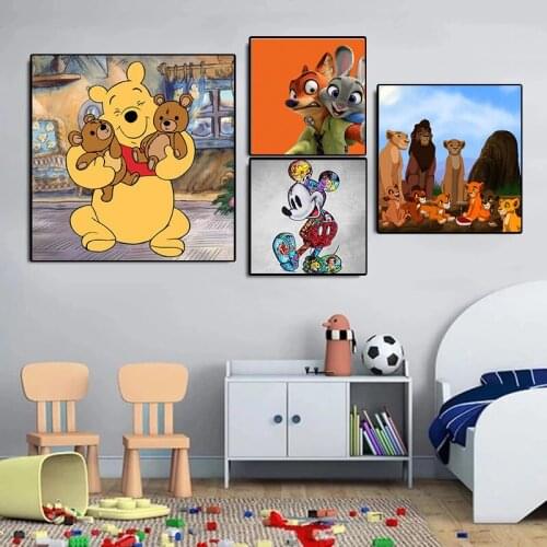 DIY Diamond Painting Disney Movie Series Mickey Mouse The Lion King Full Drill Diamond Embroidery Cross Stitch Home Decoration