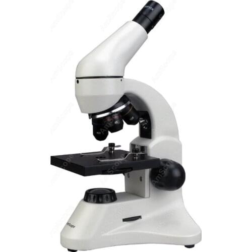 AmScope Supplies 40X-800X Dual Light Student Compound Microscope with Batteries and Slide Set M120B-2L-PB10