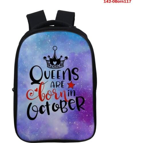 Kids 3D Cartoon School Bags Boys Girls Backpacks Queen Are Born In Pattern School Bag Kids Daily Backpacks Childrens Backpack