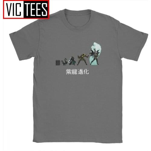 Men T-Shirt Shiryu Evolution Unique Cotton Knights of the Zodiac Saint Seiya 90s Anime T Shirt Oversized